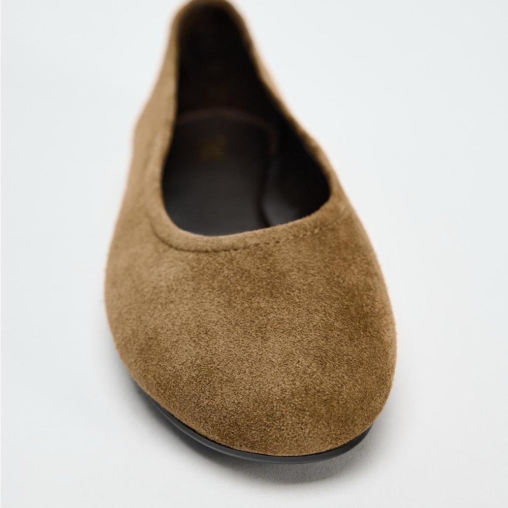 Zara suede ballet flats